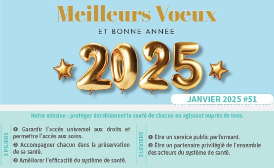 Notre mission : protéger durablement la santé de chacun en agissant auprès de tous. 3 piliers : garantir l'accès universel aux droits et permettre l'accès aux soins, accompagner chacun dans la préservation de la santé, améliorer l'efficacité du système de santé / 2 leviers : être un service public performant, être un partenaire privilégié de l'ensemble des acteurs du système de santé