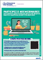 Affiche sur les webinaires thématiques trimestriels